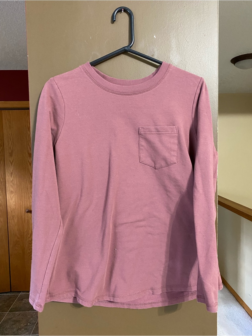 Classic Long-Sleeve Pocket Tee - Dusty Rose